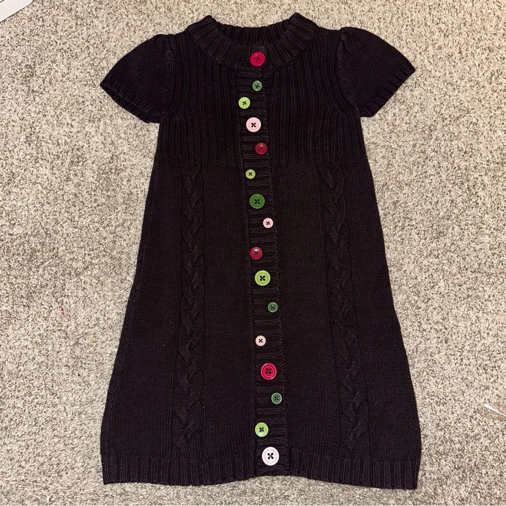 Charming Gymboree sweater dress with buttons size 7 cable knit